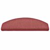vidaXL Tappetini per scale 15 pz 65x24x4 cm Bordeaux Semicircolari Grandi