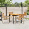 vidaXL Set da Pranzo per Giardino 5 pcs Beige e Marrone polyrattan