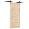 vidaXL Porta scorrevole Marrone 80 x 208 cm Legno di pino massello