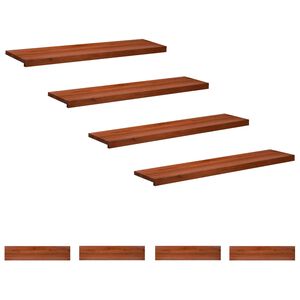 vidaXL Tappeti per scale 8 pz 120 x 30 x 2 cm Marrone