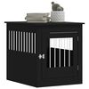 vidaXL Gabbia Cani Arredamento Nera 64,5x80x71cm Legno Multistrato