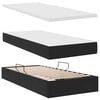 vidaXL Letto con Contenitore con materasso Nero 90 x 200 cm