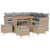 vidaXL Set Divano da Giardino 9 pcs Beige polyrattan
