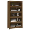 vidaXL Libreria Marrone ambra 80x35x154 cm in Legno Massello di Pino