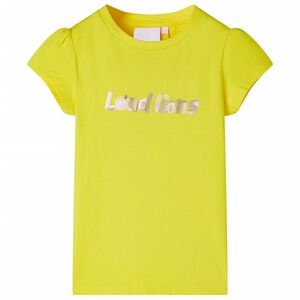 vidaXL Maglietta Bambina Maniche Giallo Acceso 140