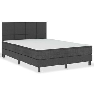 vidaXL Letto a Molle Grigio Scuro in Tessuto 140x200 cm