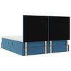 vidaXL Letto con contenitore e LED Blu Scuro 160 x 200 cm Velluto