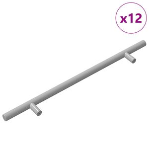 vidaXL Maniglia per Armadio 12 pcs Argento 300 mm Acciaio inossidabile