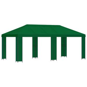 vidaXL Gazebo da giardino 6 x 3 m Verde Poliestere e Acciaio 190 gsm