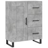 vidaXL Credenza Grigio Cemento 69,5x34x180 cm in Legno Multistrato