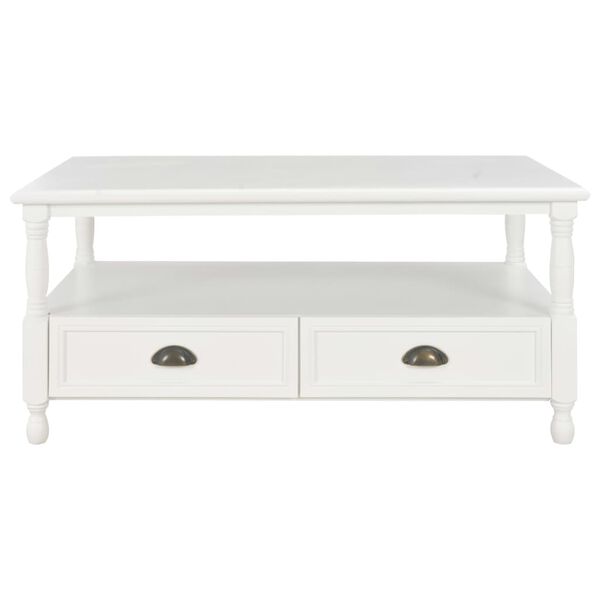 vidaXL Tavolino da Salotto Bianco 100x55x45 cm in Legno