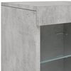 vidaXL Credenza con Luci LED Grigio Cemento 162x37x67 cm