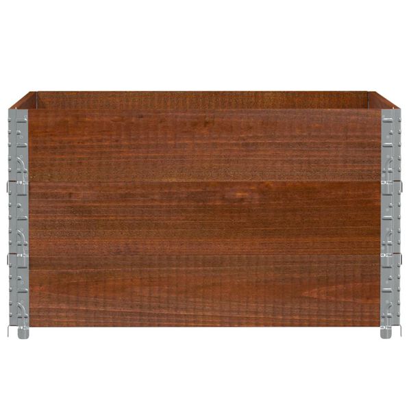 vidaXL Fioriera da Giardino Marrone 100x100 cm Legno Massello di Pino