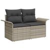 vidaXL Set di divani con cuscino 4 pcs Grigio polyrattan
