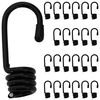 vidaXL Ganci 24 pz Nero 8 mm x 5 cm Acciaio