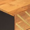 vidaXL Comodino Nero 40x29x50 cm in Legno Massello di Mango