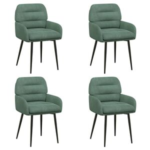vidaXL Sedie da pranzo 4 pz Velluto Verde Mare 59 x 59,5 x 90 cm