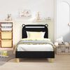 vidaXL Struttura letto bambini con testata Nero 80 x 160 cm Tessuto