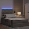 vidaXL Letto con contenitore e LED Talpa 120 x 190 cm Poliestere