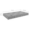 vidaXL Cuscino per Pallet e Pavimento Grigio 73x40x7 cm in Cotone