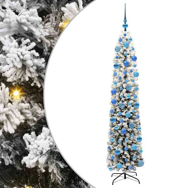vidaXL Albero di Natale artificiale con 300 LED Verde 180 cm