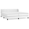 vidaXL Giroletto a Molle con Materasso Bianco 200x200cm in Similpelle
