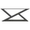 vidaXL Gambe per tavolino 2 pz Antracite 70x(30-31,3) cm Acciaio