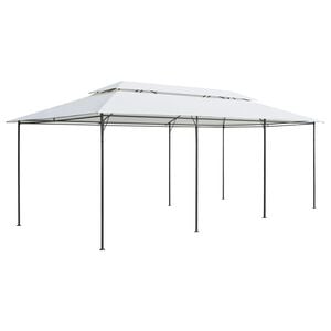 vidaXL Gazebo 600x298x270 cm Bianco 180g/m&sup2;