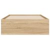 vidaXL Giroletto Cassetti Rovere Sonoma 90x200 cm Legno Multistrato
