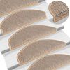 vidaXL Tappeti Adesivi Scale Aspetto Sisal 30pz 65x21x4cm Beige Chiaro