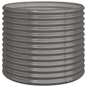 vidaXL Vaso da Giardino Acciaio Zincato 80x80x68cm Grigio