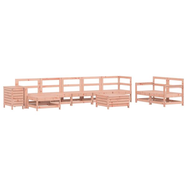 vidaXL Set Divani da Giardino 10 pz in Legno Massello Abete Douglas