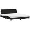vidaXL Letto con Materasso Hanko Nero 180x200 cm in Tessuto