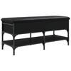 vidaXL Panca Porta Scarpe Nera 102x42x45 cm in Legno Multistrato