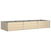 vidaXL Fioriera Avorio 290 x 100 x 45 cm Acciaio zincato