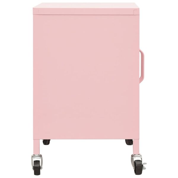 vidaXL Armadietto Rosa 60x35x56 cm in Acciaio
