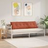 vidaXL Cuscino per Schiena Rosso Arancio 180 x 50 cm Tessuto in Cords