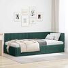 vidaXL Cornice del letto ad angolo Verde Scuro 100 cm x 200 cm Velluto
