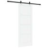 vidaXL Porta scorrevole Bianco e Nero 78 x 202 cm Pino massello