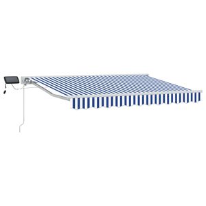 vidaXL Cornice per Tenda Manuale con LED Blu e Bianco 2,5 x 2 m