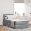 vidaXL Letto con contenitore e materasso Grigio chiaro 100 x 200 cm