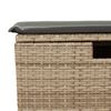 vidaXL Set Divani da Giardino 7 pz con Cuscini Beige in Polyrattan