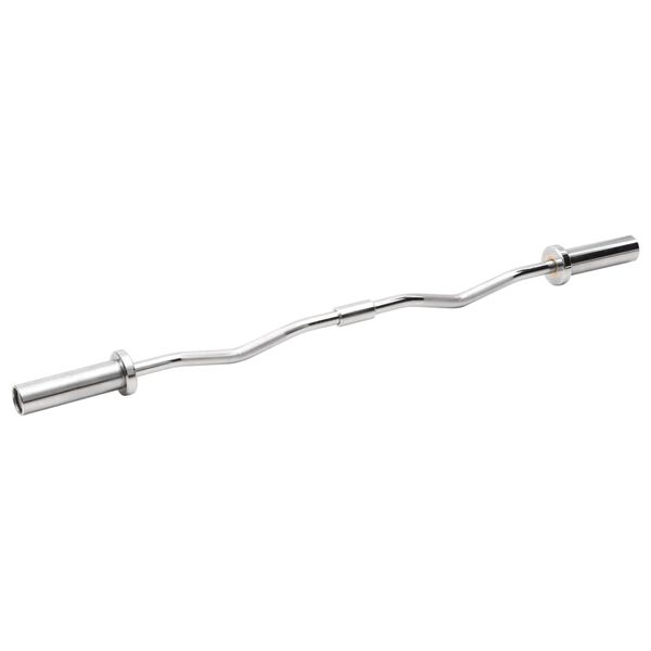 vidaXL Bilanciere Curvo con Dischi 30 kg in Ghisa e Acciaio Cromato