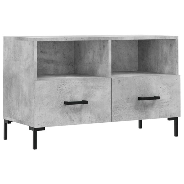 vidaXL Mobile per TV Grigio Cemento 80x36x50 cm Legno Multistrato