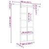 vidaXL Porta scorrevole Marrone 100 x 208 cm Pino massello