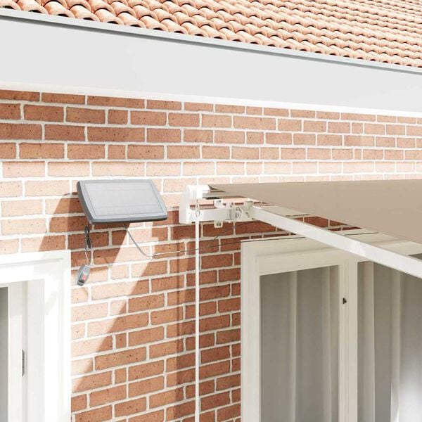 vidaXL Tenda Retrattile Beige 350 x 250 cm Tessuto e acciaio