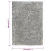 vidaXL Tappeto Shaggy a Pelo Lungo Grigio 140x200 cm 50 mm