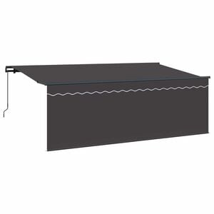 vidaXL Tenda retrattile Antracite 400 x 200 cm Poliestere e Alluminio