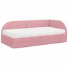 vidaXL Struttura Letto Angolare con Materasso 2 pcs Rosa Velluto