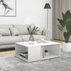vidaXL Tavolino da Salotto Bianco Lucido 90x67x33 cm Legno Multistrato